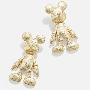 Matte Gold Mickey Mouse Disney 3D Earrings